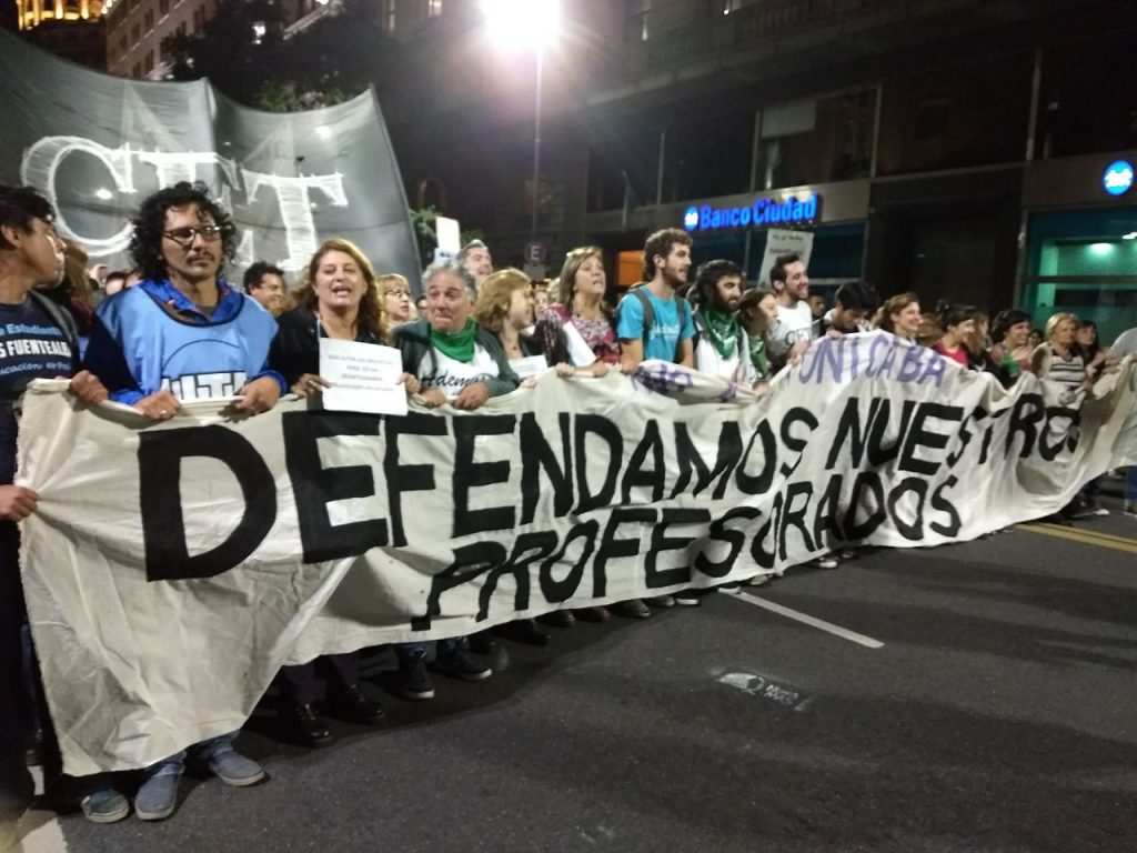 Terciarios en marcha contra la UniCABA nota 3