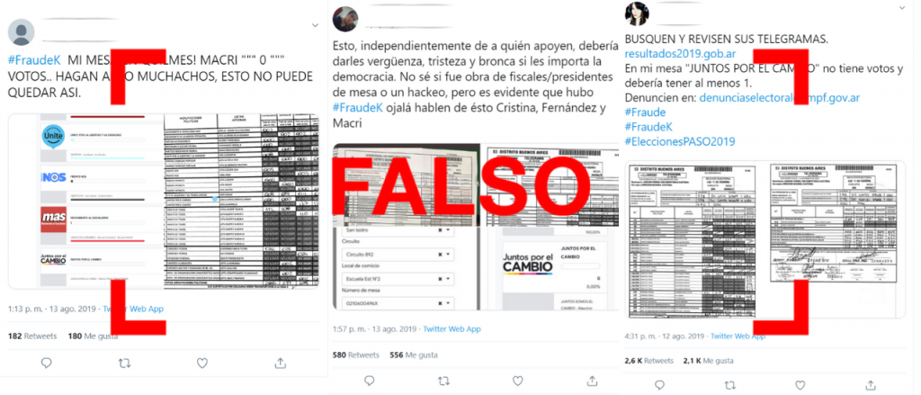 PASO: Los telegramas con errores no implican que haya habido fraude electoral telegrama